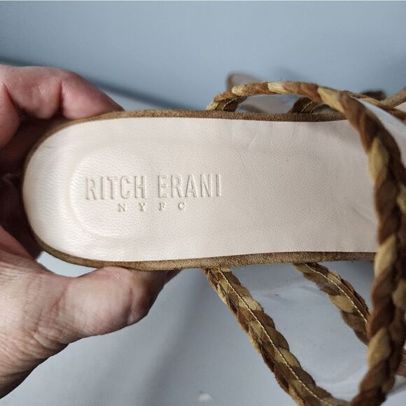 Ritch Erani NYFC Women Size 41 Clear Brown Velvet-Re Ankle Tie Not Included NWOT - Picture 6 of 6